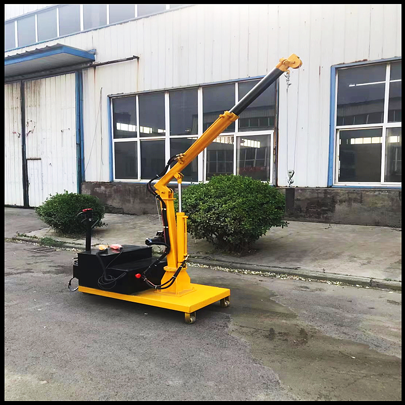 手推式電動(dòng)小吊車(chē)電瓶液壓移動(dòng)平衡吊 行走平衡吊車(chē)1噸2噸單臂吊